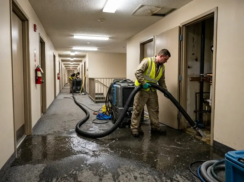 multi-unit-apartment-hallway-f-005 — frequently asked questions, Emergency Burst Pipe Water Extraction & Removal in Spring H…